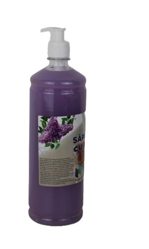 IDEEAL Sapun Lichid Economic Cu Glicerina - Flacon Pet - 1 L, Liliac