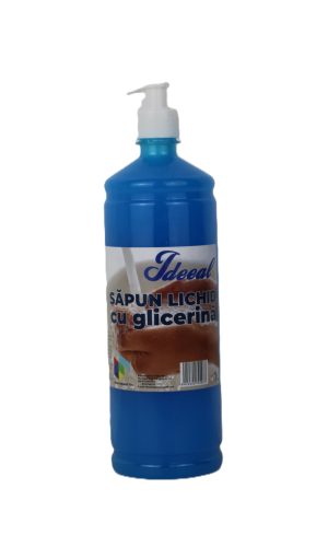 IDEEAL Sapun Lichid Economic Cu Glicerina - Flacon Pet - 1 L, Blue Ocean