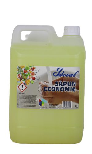 IDEEAL Sapun Lichid Economic - Canistra Hdpe - 5 L, Miere Si Lapte