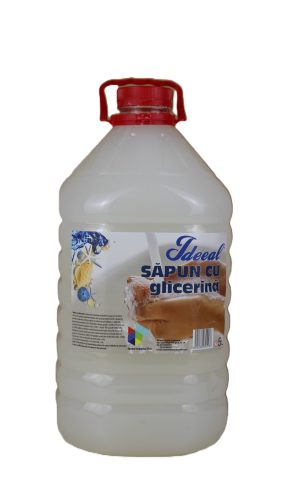 IDEEAL Sapun Lichid Economic Cu Glicerina - Flacon Pet - 5 L, White Pearl