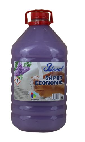 IDEEAL Sapun Lichid Economic - Flacon Pet - 5 L, Liliac