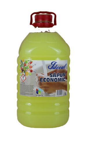 IDEEAL Sapun Lichid Economic - Flacon Pet - 5 L, Miere Si Lapte
